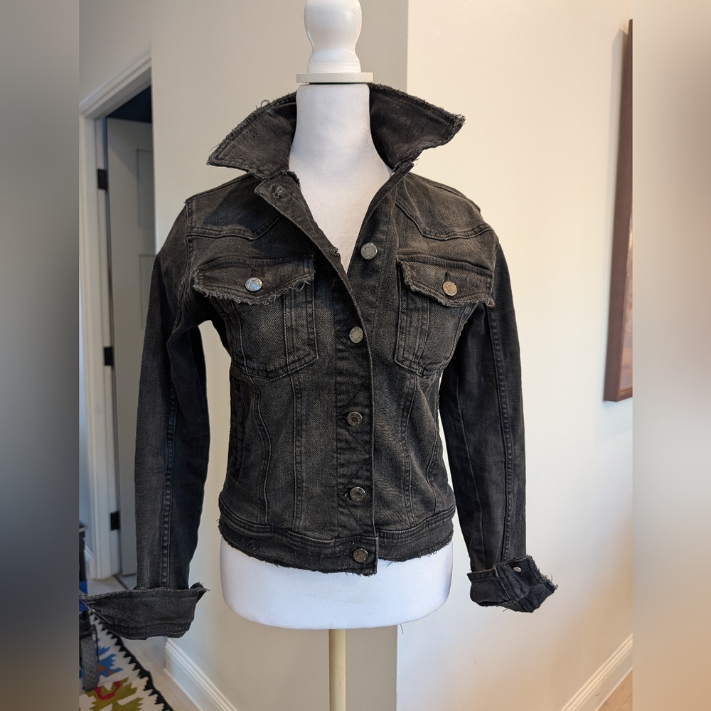 Zara Charcoal Denim Jacket